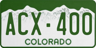 CO license plate ACX400