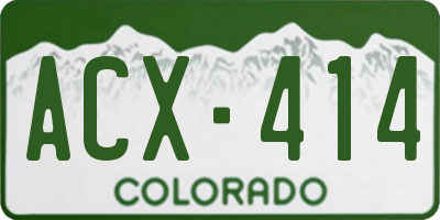 CO license plate ACX414