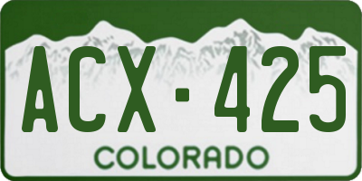 CO license plate ACX425