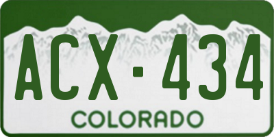 CO license plate ACX434