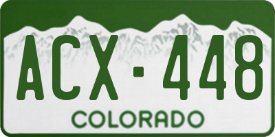CO license plate ACX448