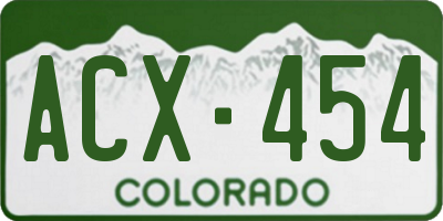 CO license plate ACX454