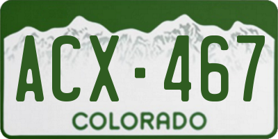 CO license plate ACX467