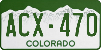CO license plate ACX470