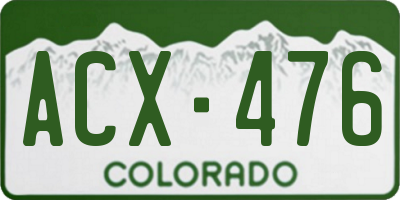 CO license plate ACX476