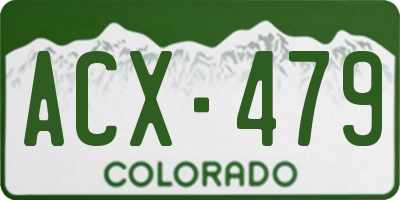 CO license plate ACX479