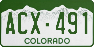 CO license plate ACX491