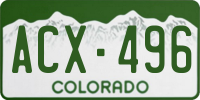 CO license plate ACX496