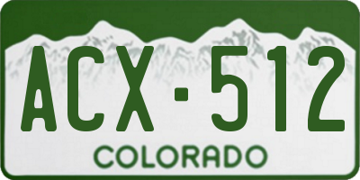 CO license plate ACX512