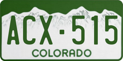 CO license plate ACX515