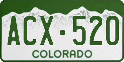 CO license plate ACX520