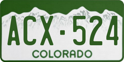 CO license plate ACX524