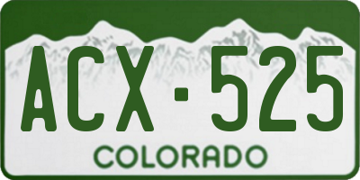CO license plate ACX525