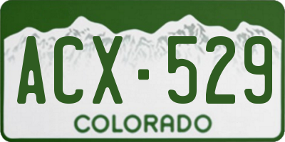 CO license plate ACX529