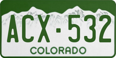 CO license plate ACX532