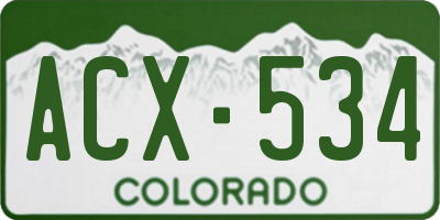 CO license plate ACX534
