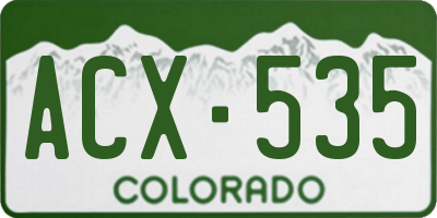 CO license plate ACX535