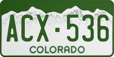 CO license plate ACX536