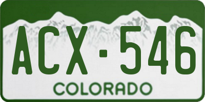 CO license plate ACX546