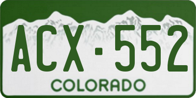 CO license plate ACX552
