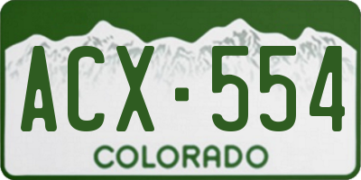 CO license plate ACX554