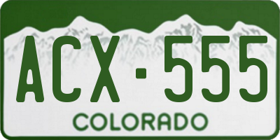 CO license plate ACX555