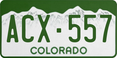 CO license plate ACX557