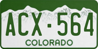 CO license plate ACX564