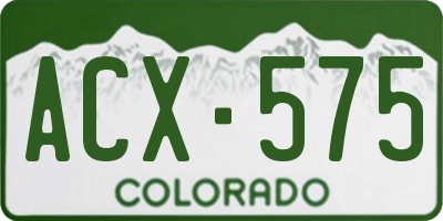 CO license plate ACX575