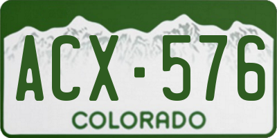 CO license plate ACX576