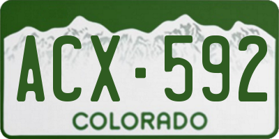 CO license plate ACX592