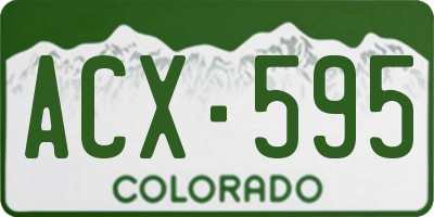 CO license plate ACX595