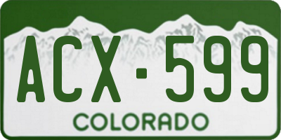 CO license plate ACX599