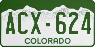 CO license plate ACX624