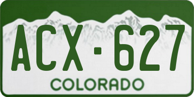 CO license plate ACX627