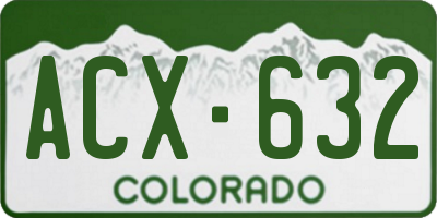 CO license plate ACX632