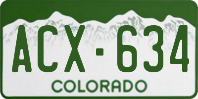 CO license plate ACX634