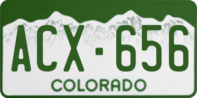 CO license plate ACX656