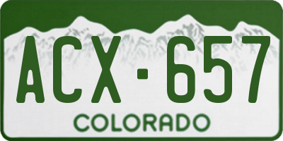 CO license plate ACX657
