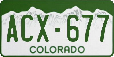 CO license plate ACX677