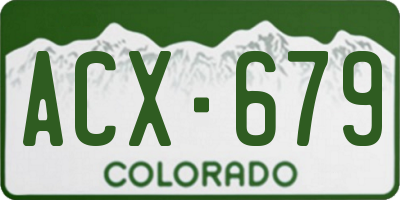 CO license plate ACX679