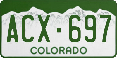 CO license plate ACX697