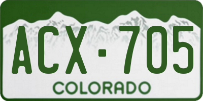 CO license plate ACX705