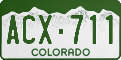 CO license plate ACX711