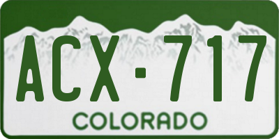 CO license plate ACX717
