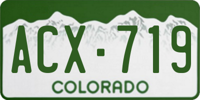 CO license plate ACX719