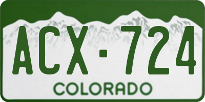 CO license plate ACX724