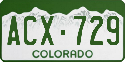 CO license plate ACX729