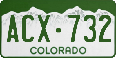 CO license plate ACX732
