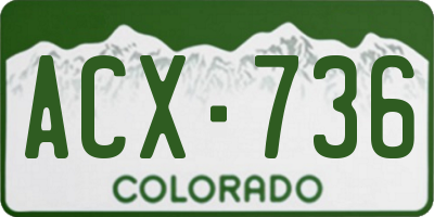 CO license plate ACX736